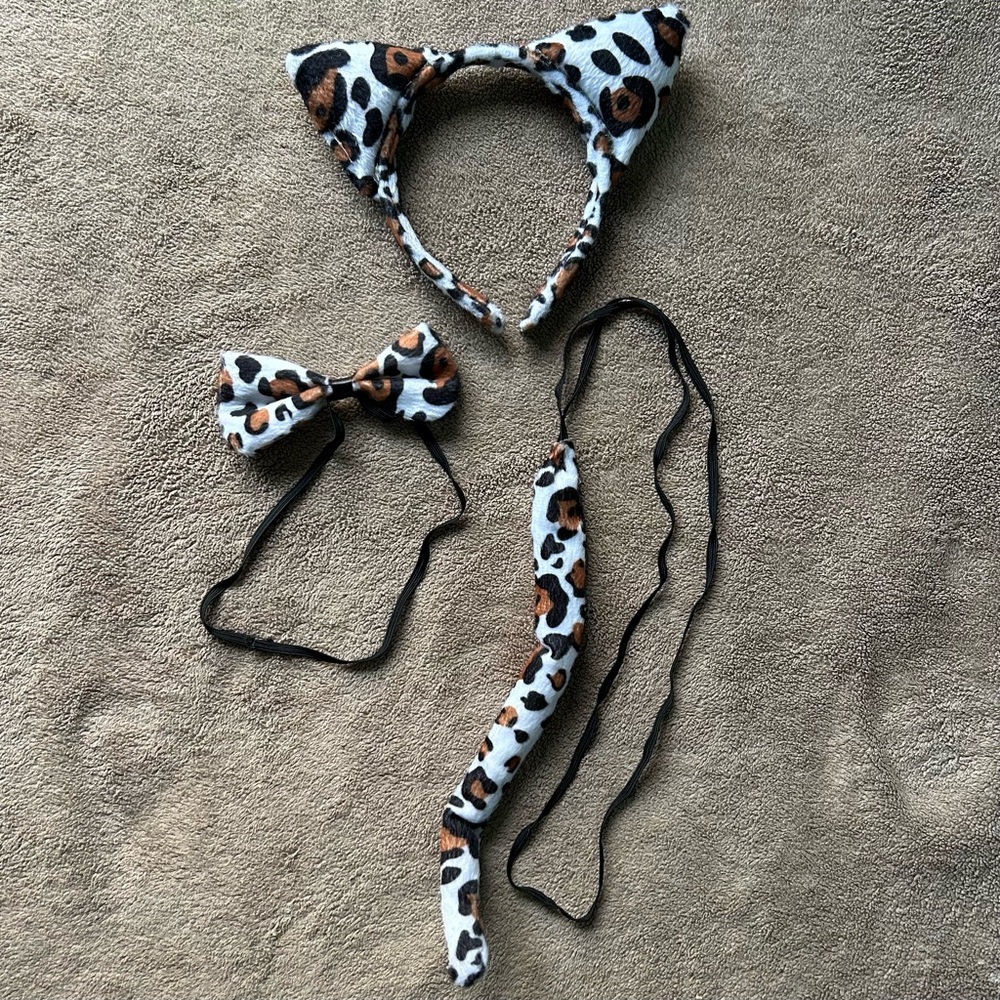 Leopard Print Cat Costume Set